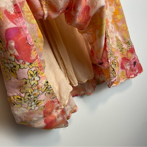 Free people Freddy tie floral mini dress large - Picture 6 of 10